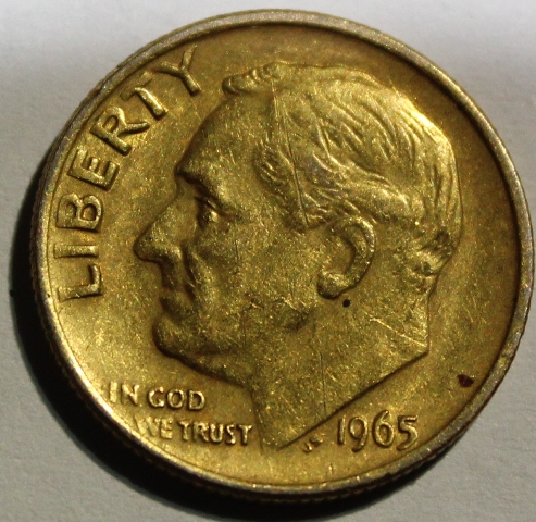 1965-Gold-Colored-Dime
